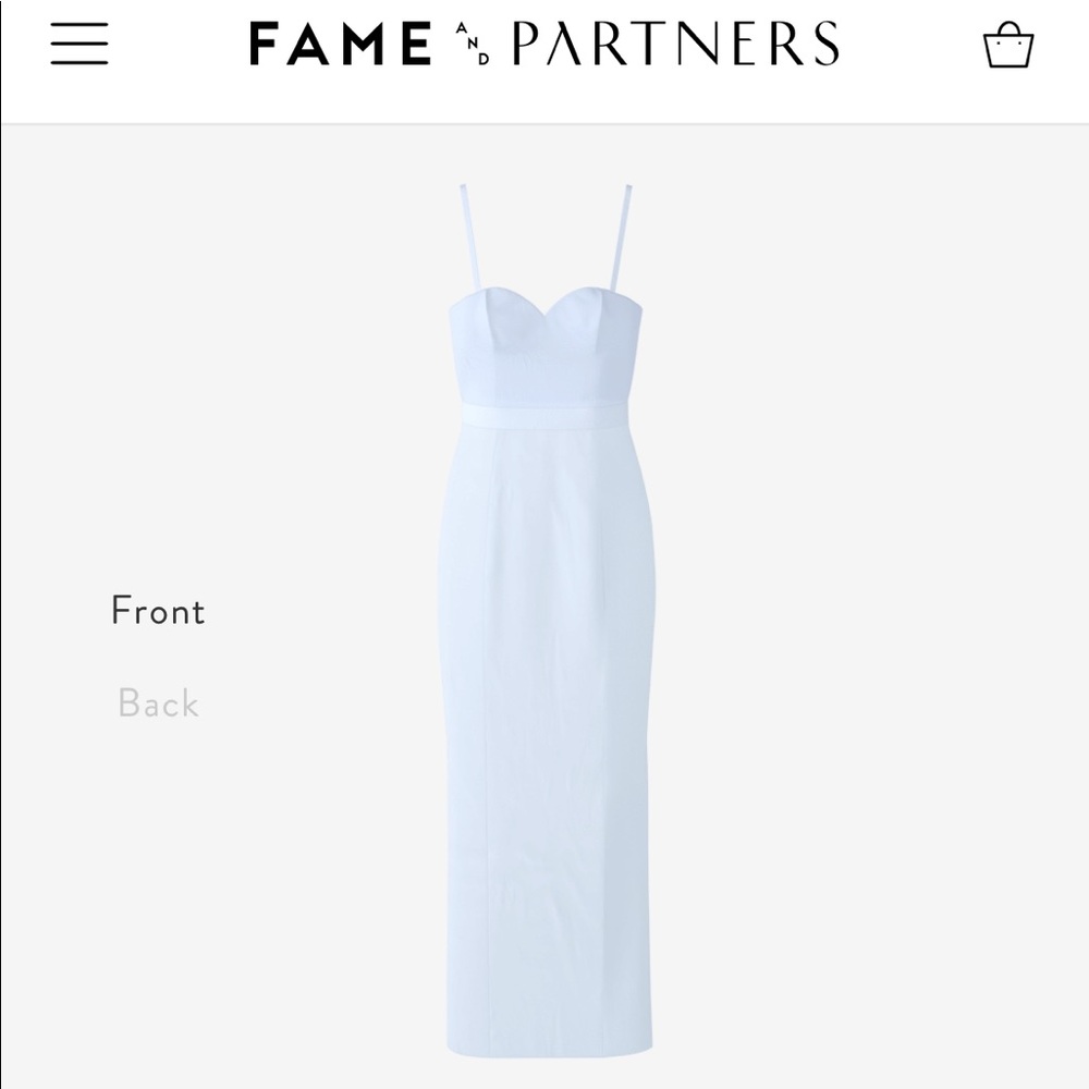 New Fame and Partners custom waistband dress